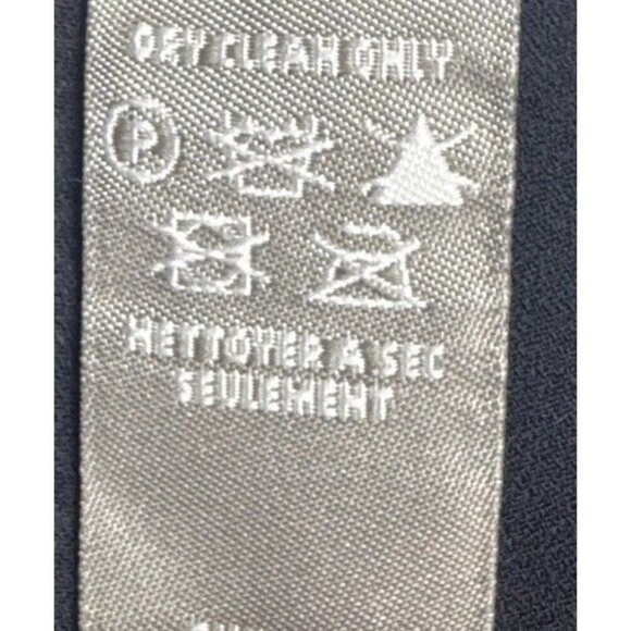 Sigrid Olsen Womens Navy Blue Tan Floral Lined Flowy Rayon Wide Leg Pants Sz L - Picture 7 of 11